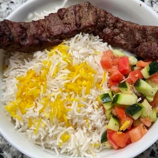 Kids kubideh with rice